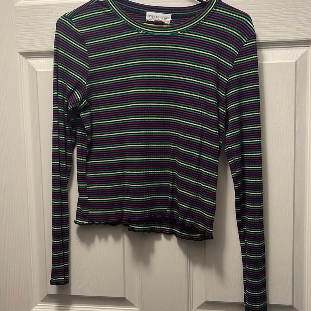 Colorful long sleeve blouse